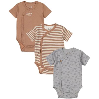 Dirkje Organic Blue Maat 62/68 Korte Mouw Overslag Romper 3 st. Dirkje Organic Blue Maat 62/68 Korte Mouw Overslag Romper 3 st.