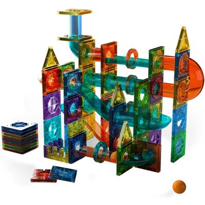 Eco Toys Knikkerbaan 105 Stuks Magnetische Tegels Bouwstenen Eco Toys Knikkerbaan 105 Stuks Magnetische Tegels Bouwstenen