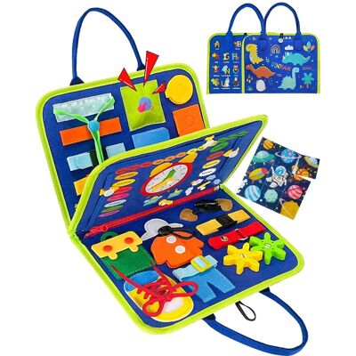 Eco Toys Blauw Busy Board Activiteitenboek Eco Toys Blauw Busy Board Activiteitenboek