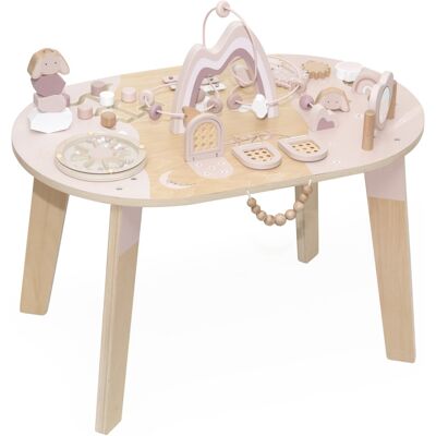 Label Label Roze Houten Activiteitentafel Label Label Roze Houten Activiteitentafel