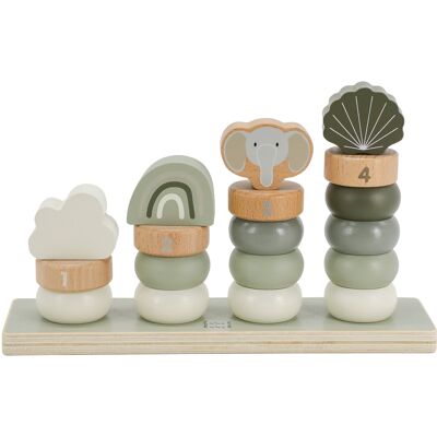 Label Label Olijfgroen Houten Stapelringen Label Label Olijfgroen Houten Stapelringen