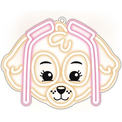 Paw Patrol Neon LED Skye Wandlamp Paw Patrol Neon LED Skye Wandlamp