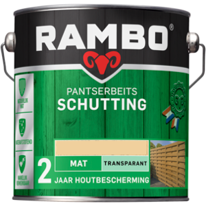 Rambo Pantserbeits Schutting Mat Transparant 2,5 liter - Blank Rambo Pantserbeits Schutting Mat Transparant 2,5 liter - Blank