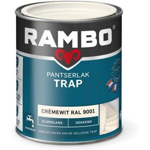 Rambo Pantserlak Trap Dekkend Zijdeglans - Cremewit Ral 9001 Rambo Pantserlak Trap Dekkend Zijdeglans - Cremewit Ral 9001