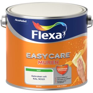 Flexa Easycare Muurverf Mat - RAL 9010 - 2,5 liter Flexa Easycare Muurverf Mat - RAL 9010 - 2,5 liter