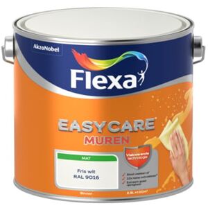 Flexa Easycare Muurverf Mat - RAL 9016 - 2,5 liter Flexa Easycare Muurverf Mat - RAL 9016 - 2,5 liter