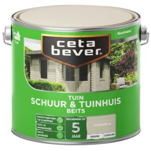Cetabever Schuur en Tuinhuis Beits Dekkend Zijdeglans - Steengrijs - 2,5 liter Cetabever Schuur en Tuinhuis Beits Dekkend Zijdeglans - Steengrijs - 2,5 liter