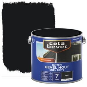 Cetabever Gevelhout Snel Beits Dekkend Zijdemat - Zwart - 2,5 liter Cetabever Gevelhout Snel Beits Dekkend Zijdemat - Zwart - 2,5 liter