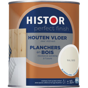 Histor Perfect Finish Houten Vloer Zijdeglans - Ral 9010 Histor Perfect Finish Houten Vloer Zijdeglans - Ral 9010