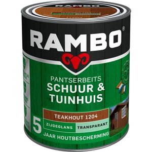 Rambo Pantserbeits Schuur & Tuinhuis Zijdeglans Transparant - Teakhout Rambo Pantserbeits Schuur & Tuinhuis Zijdeglans Transparant - Teakhout