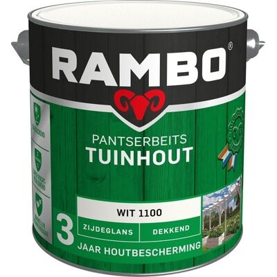 Rambo Pantserbeits Tuinhout Zijdeglans Dekkend - Wit Rambo Pantserbeits Tuinhout Zijdeglans Dekkend - Wit