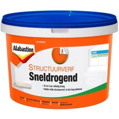 Alabastine Alabastine Fijn Wit - Sneldrogende Structuurverf - Binnenmuren Alabastine Alabastine Fijn Wit - Sneldrogende Structuurverf - Binnenmuren