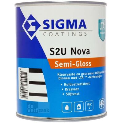 Sigma S2U Nova Halfglans - Gemengde Kleur - 1L Verf Sigma S2U Nova Halfglans - Gemengde Kleur - 1L Verf