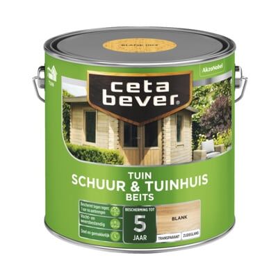 Cetabever Schuur en Tuinhuis Beits Transparant Zijdeglans - Blank Cetabever Schuur en Tuinhuis Beits Transparant Zijdeglans - Blank