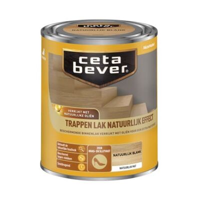 Cetabever Trappen Lak Natuurlijk Effect Mat - Blank - 0,75 liter Cetabever Trappen Lak Natuurlijk Effect Mat - Blank - 0,75 liter