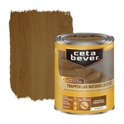 Cetabever Trappen Lak Natuurlijk Effect Mat - Brown Wash - 0,75 liter Cetabever Trappen Lak Natuurlijk Effect Mat - Brown Wash - 0,75 liter