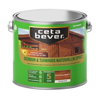 Cetabever Beits Schuur en Tuinhuis Natuurlijk Effect Mat - Douglas Cetabever Beits Schuur en Tuinhuis Natuurlijk Effect Mat - Douglas