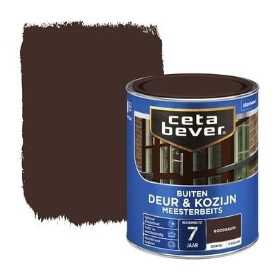 Cetabever Meesterbeits Deur en Kozijn Dekkend Zijdeglans - Roodbruin - 0,75 liter Cetabever Meesterbeits Deur en Kozijn Dekkend Zijdeglans - Roodbruin - 0,75 liter