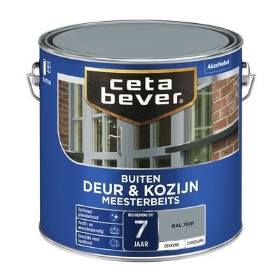 Cetabever Meesterbeits Deur en Kozijn Dekkend Zijdeglans - RAL 7001 Cetabever Meesterbeits Deur en Kozijn Dekkend Zijdeglans - RAL 7001
