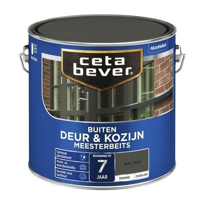Cetabever Meesterbeits Deur en Kozijn Dekkend Zijdeglans - RAL 7022 Cetabever Meesterbeits Deur en Kozijn Dekkend Zijdeglans - RAL 7022