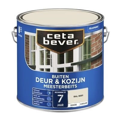 Cetabever Meesterbeits Deur en Kozijn Dekkend Zijdeglans - RAL 9001 Cetabever Meesterbeits Deur en Kozijn Dekkend Zijdeglans - RAL 9001