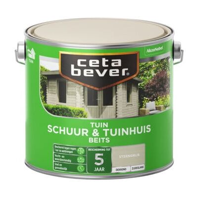 Cetabever Schuur en Tuinhuis Beits Dekkend Zijdeglans - Steengrijs - 2,5 liter Cetabever Schuur en Tuinhuis Beits Dekkend Zijdeglans - Steengrijs - 2,5 liter