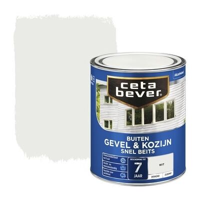 Cetabever Gevel en Kozijn Snel Beits Dekkend Zijdemat - Wit Cetabever Gevel en Kozijn Snel Beits Dekkend Zijdemat - Wit