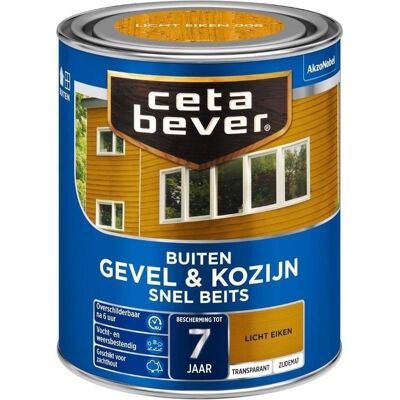 Cetabever Gevel en Kozijn Snel Beits Transparant Zijdemat - Licht Eiken Cetabever Gevel en Kozijn Snel Beits Transparant Zijdemat - Licht Eiken