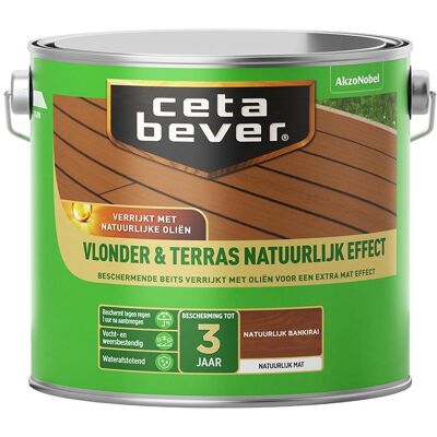 Cetabever Vlonder en Terras Natuurlijk Effect Mat - Bankirai - 2,5 liter Cetabever Vlonder en Terras Natuurlijk Effect Mat - Bankirai - 2,5 liter
