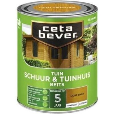 Cetabever Schuur en Tuinhuis Beits Transparant Zijdeglans - Licht Eiken Cetabever Schuur en Tuinhuis Beits Transparant Zijdeglans - Licht Eiken