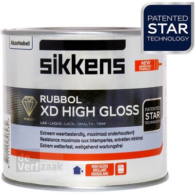 Sikkens Sikkens Rubbol XD Hoogglans - Weerbestendige Buitenlak - 0,5L Sikkens Sikkens Rubbol XD Hoogglans - Weerbestendige Buitenlak - 0,5L