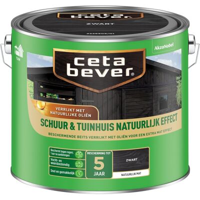 Cetabever Beits Schuur en Tuinhuis Natuurlijk Effect Mat - Zwart Cetabever Beits Schuur en Tuinhuis Natuurlijk Effect Mat - Zwart
