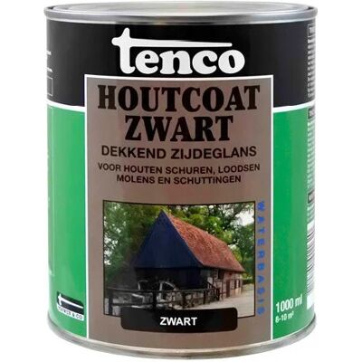 Tenco Zwarte Waterbasis Houtcoating - 1L Tenco Zwarte Waterbasis Houtcoating - 1L