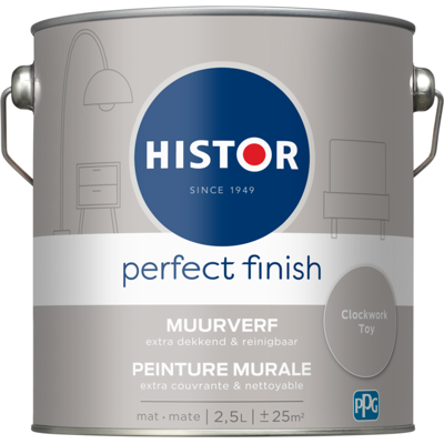 Histor Perfect Finish Muurverf Mat - Clockwork Toy - 2,5 liter Histor Perfect Finish Muurverf Mat - Clockwork Toy - 2,5 liter
