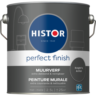 Histor Perfect Finish Muurverf Mat - Knights Armour - 2,5 liter Histor Perfect Finish Muurverf Mat - Knights Armour - 2,5 liter