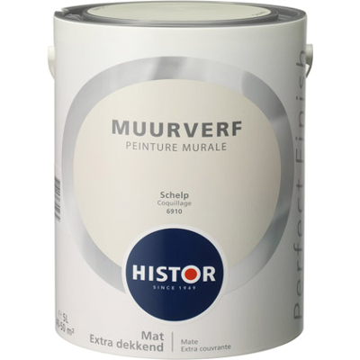 Histor Perfect Finish Muurverf Mat - Schelp - 5 liter Histor Perfect Finish Muurverf Mat - Schelp - 5 liter