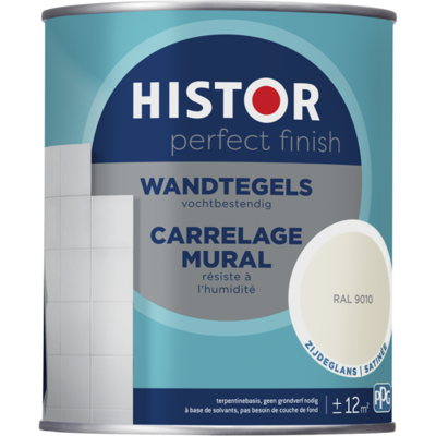 Histor Perfect Finish Wandtegels Zijdeglans - RAL 9010 Histor Perfect Finish Wandtegels Zijdeglans - RAL 9010