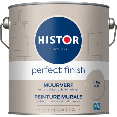 Histor Perfect Finish Muurverf Mat - In the Buff - 2,5 liter Histor Perfect Finish Muurverf Mat - In the Buff - 2,5 liter