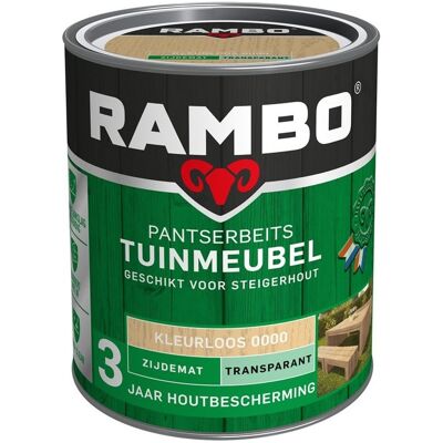 Rambo Pantserbeits Tuinmeubel Zijdemat Transparant - 750 ml Blank Rambo Pantserbeits Tuinmeubel Zijdemat Transparant - 750 ml Blank
