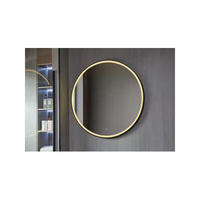 Bella Mirror Spiegel rond 60 cm met zwart frame, led verlichting en anti condens Bella Mirror Spiegel rond 60 cm met zwart frame, led verlichting en anti condens