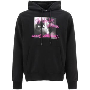 Off-White Gebroken witte tornado-type slim-fit zwarte hoodie Off-White Gebroken witte tornado-type slim-fit zwarte hoodie