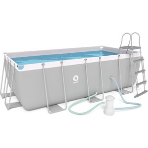 Viking Groot familiezwembad met filterpomp - 400x207x122 cm - Compleet set - Avenli Viking Groot familiezwembad met filterpomp - 400x207x122 cm - Compleet set - Avenli