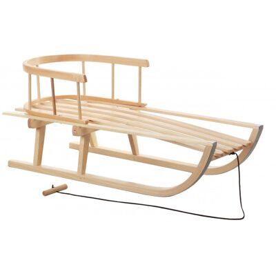 Viking Veilige houten slee met rugleuning voor kinderen Viking Veilige houten slee met rugleuning voor kinderen