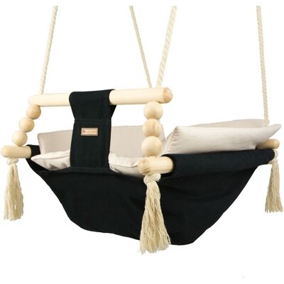 Viking Veilige en comfortabele babyschommelstoel - max. 20 kg - zwart & crème Viking Veilige en comfortabele babyschommelstoel - max. 20 kg - zwart & crème