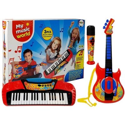 Viking Educatieve Muziekset voor Kinderen vanaf 3 Jaar - Gitaar, Keyboard & Microfoon Viking Educatieve Muziekset voor Kinderen vanaf 3 Jaar - Gitaar, Keyboard & Microfoon