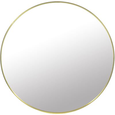 Viking Multifunctionele ronde wandspiegel - 80 cm - goud - voor badkamer en woonkamer Viking Multifunctionele ronde wandspiegel - 80 cm - goud - voor badkamer en woonkamer
