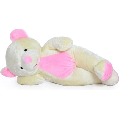 Viking Luxe grote knuffelbeer 155 cm - Perfect uniek cadeau - Wit/Roze Viking Luxe grote knuffelbeer 155 cm - Perfect uniek cadeau - Wit/Roze