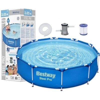 Viking Bestway Steel Pro opzetzwembad 305 cm – Veilig en kindvriendelijk zwembad met pomp Viking Bestway Steel Pro opzetzwembad 305 cm – Veilig en kindvriendelijk zwembad met pomp