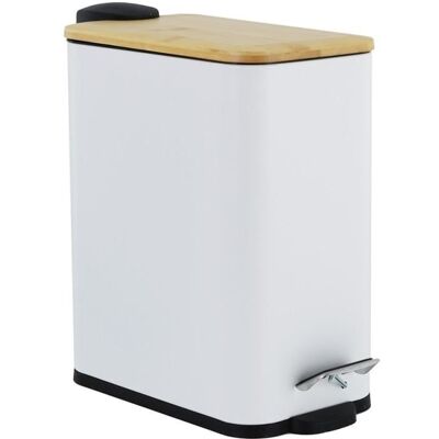 Viking witte pedaalemmer 5 liter modern design voor badkamer Viking witte pedaalemmer 5 liter modern design voor badkamer
