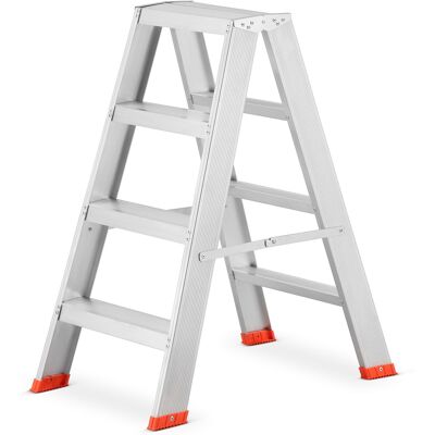 Viking Compacte Aluminium Huishoudtrap - 2x4 Treden - 95 cm - Ideaal voor Thuis Viking Compacte Aluminium Huishoudtrap - 2x4 Treden - 95 cm - Ideaal voor Thuis